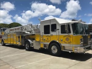 HFD Tillered ladder truck